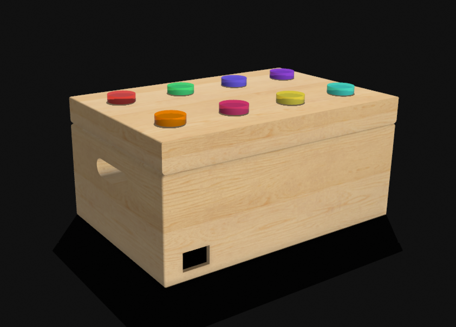 Figure 2&colon; First 3D visualisation of the box design.