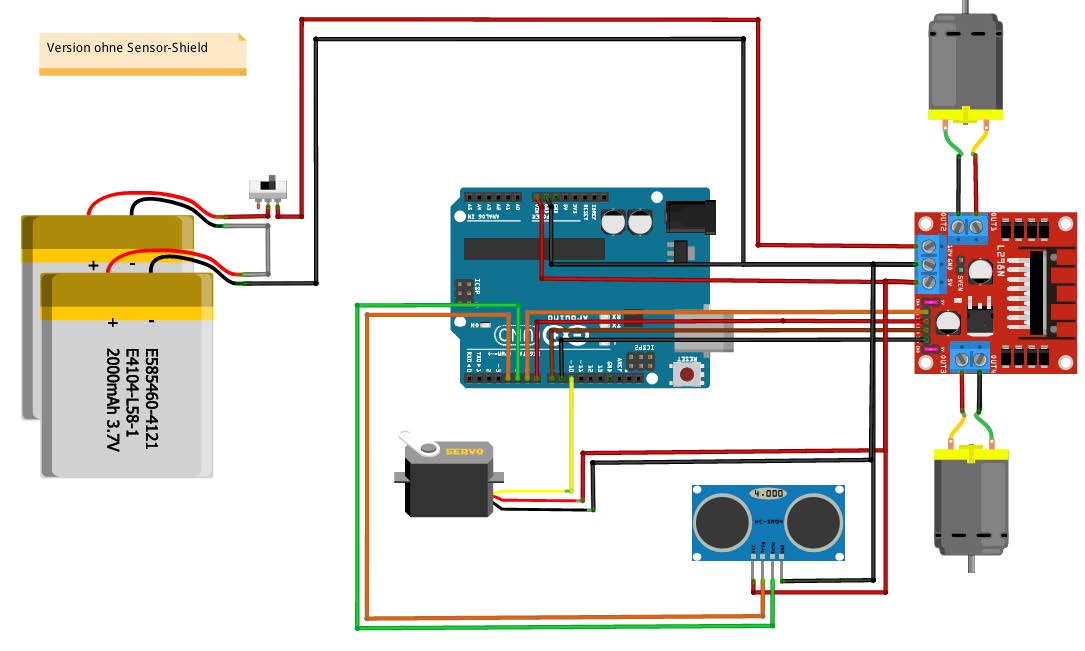 Circuit of the Arduino Robot Set