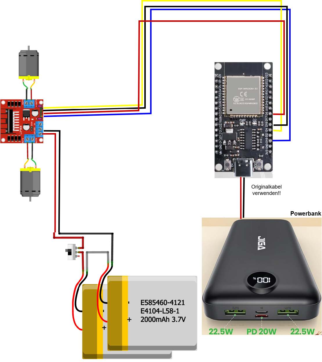 First circuit with powerbank