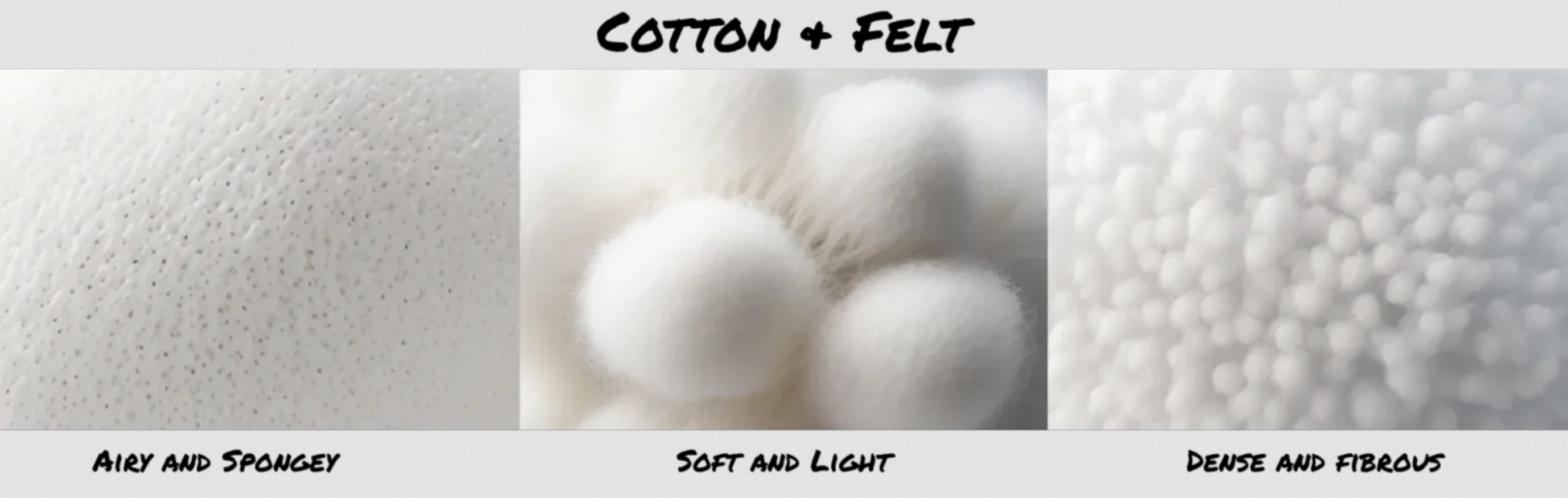 Figure 4&colon; Exploration of material properties such as softness and density with cotton and felt by Becerra (2026)